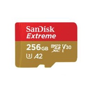 ☆晴光★SanDisk Extreme microSDXC UHS-I V30 A2 256GB 160MB/s 記憶卡