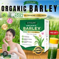 Fitgum organic gluta collagen barley drink whitening