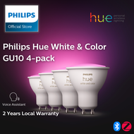 (4 Pack) Philips Hue GU10 White and Color Ambiance LED Smart Spot Light (GU10) (Compatible with Amazon Alexa, Apple HomeKit, and Google Assistant)