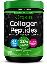 New Orgain Grass Fed Hydrolyzed Collagen Peptides Protein Powder (Unflavoured) for Joint Hair Nail, Exp : 23Aug2026