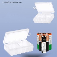 zhangjin 6 Slots Transparent Battery Storage Case Holder Hard Plastic Case Storage Battery Box For A
