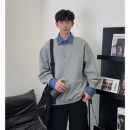 Henry Collar Polo Sweatshirt