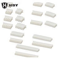 100pcs XH2.54 White Rubber Shell 2.54mm Connector 2P/3P/4P/5P/6P/8P/10P/11P/12P/13P/14P/15P/16P
