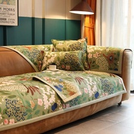 [Shop Hot Sale] Four Seasons Universal American Printed Chenille Sofa Cushion Leather Sofa Full Cove