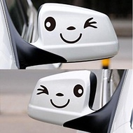 3D Smile Face Wink Car Wing Door Mirror Car Laptop Sticker Decal Decoration