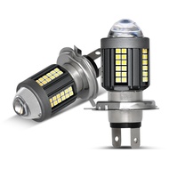 Motorcycle LED Headlight H4 Fisheye Electric Vehicle Headlight H6 BA20D LED Spotlight White Yellow F