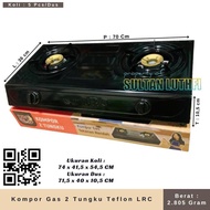 Kompor Gas 2 Tungku Teflon LRC
