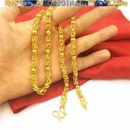Huanghou 916 gold jewelry necklace men's double faucet necklace 916 gold jewelry in stock