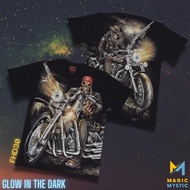 T-shirt Black Fhd Rock Chang Original Bikers Glow in the Dark Unisex Xlarge