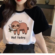 Not Today Sloth  Tee women Y2K t-shirts girl y2k clothes