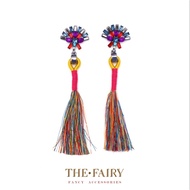 Multi-colored tassel bohemian style earrings [BT31]