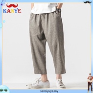 [M-5XL]Shoji Daqi Sensational Leg Pants Straighten Solitaire Pine Harlem Pants Vege-colored Mass-Cot