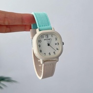 Campus Student Exam Watch Mute Large Digital Calendar Canvas Strap Junior High School Men Women Simp