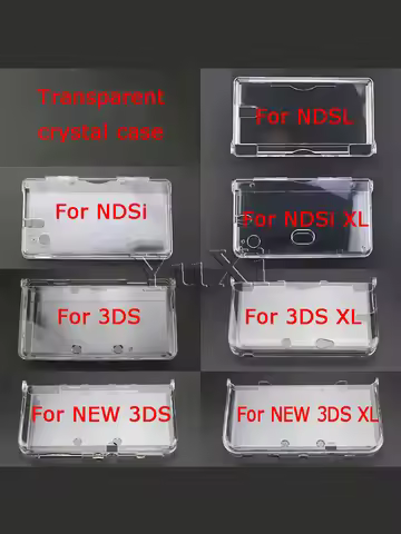 1PC For Nintend NDSL/NDSi/NDSi XL/3DS/3DS XL/NEW 3DS/NEW 3DS XL Console Transparent Plastic Crystal 