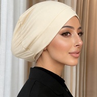 Elastic Cap Breathable Cancer Scarf Beanie Chemo Cap Versatile Plain Colors