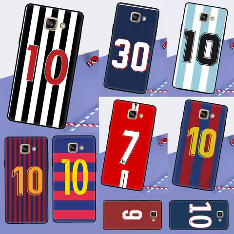 FootBall Number 10 7 Case For Samsung Galaxy A3 A5 2016 J3 J5 J7 2017 J6 J4 Plus A6 A7 A8 A9 J8 2018