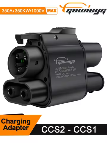 GUWIEYG CCS2 to CCS1 EV Charger Adapter350A 350kW DC 1000V Fast Charging Fit for CCS2 EV Portable Ch