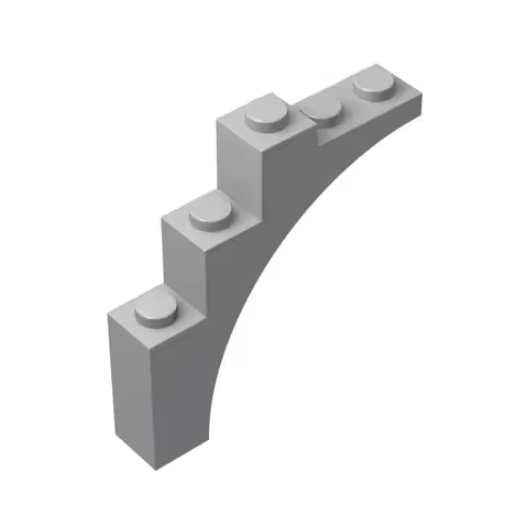 10pcs Small Particle Building Block Arc Brick 1x5x4 Tree Trunk Parts Accessories Compatible with Leg