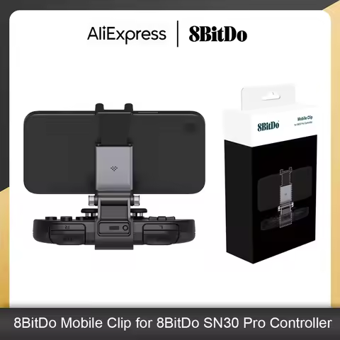 8BitDo Mobile Clip for 8BitDo SN30 Pro SF30 Pro Controller, Adjustable Stand Phone Mount (49-86mm) G