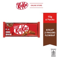 Nestle KitKat 2-Fingers Milk Chocolate Sharebag (6 x 15g) Bundle Of 1/2/4/6