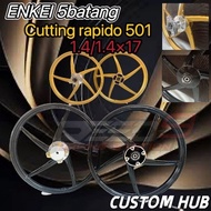 ENKEI SPORT 5BATANG RIM CUSTOM CUTTING RAPIDO 501 Y15 Y16 1.4/1.4x17