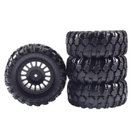 4pcs 90mm 1.9-inch climbing RC Rubber Tires & Plastic Wheel Rims 12mm Hex For Tamiya MN128 MN86S  MN