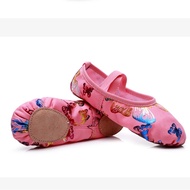 【Love ballet】รองเท้าแตะโยคะยิมครูบัลเล่ต์เต้นรำสำหรับสาวผู้หญิงผ้าใบเด็ก Pointe รองเท้าแตะแบน Soft Professional Training Shoes