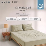 ai by AKEMI Colourkissed Collection Fitted Sheet Set | 100% MicroXT 700TC (Queen)