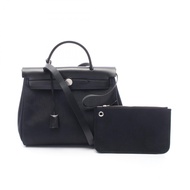 【二手】愛馬仕 HERMES 手提包 Herbag Zip PM Letourne 2WAY 黑色帆布皮革 Herbag Zip PM Letourne 黑色女士
