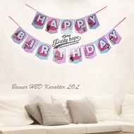 Banner Hbd LOL / Bunting Flag Hbd LOL/ Banner Hbd Cartoon/ banner flag birthday banner