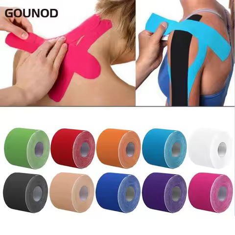 1PC/5PC GOUNOD Elastic Kinesiology Tape Sports Muscle Tape Bandage Care Kinesiology First Aid Tape M