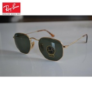 The New hot 2021 honkang original rayban sunglasses rb3548n 001 hexagonal gold frame green classic-R
