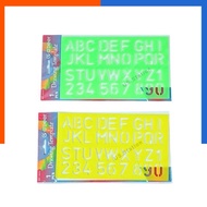 Template A-Z 0-9 aDeer Writing Ruler Plate US.Station Letter