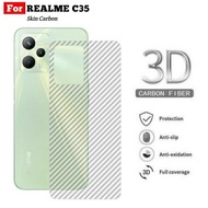 Realme C31 / Realme C35 Skin Carbon Transparant Anti Gores Belakang Hp Backdoor Smartphone Stiker Anti Jamur