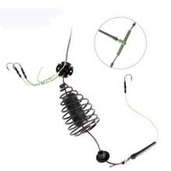 FTK Carp Bait 30-80g Fish Cage To Send Three Tied String Hooks High Carbon Steel Metal Feeder Sinker