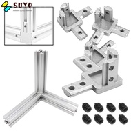 SUYO Bracket Connector Aluminum Extrusion Profile Aluminum Alloy 2020 3030 4040 Series Slot 3-Way