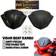 VISOR TGP BEAT KARBU/OLD MODEL TGP VISOR HONDA BEAT CARBU WARNA HITAM PEKAT FREE LEM 3M