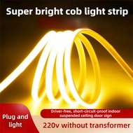 LED Strip Light AC220V Waterproof Living Room Linear Light Super Bright COB Outdoor Decorative Light