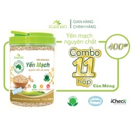Combo of 11 jars of Xuan An Pure Rolled Oats[no sugar]400G jar[flat rolled](Free 11 bags of random 1