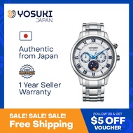 CITIZEN Solar AP1050-81A Eco Drive Moon face Triple calendar White Silver Stainless  Wrist Watch For Men from YOSUKI JAPAN / AP1050-81A (  AP1050 81A AP105081A AP10 AP1050- AP1050-8 AP1050 8 AP10508 )