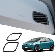 For Volkswagen VW ID3 ID.3 2020-2025 LHD 2Pcs Imitation Carbon Fiber Car Front Panel Air Vent Decora
