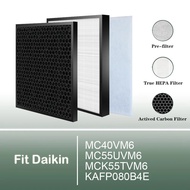 เปลี่ยน True HEPA กรองและตัวกรองคาร์บอนสำหรับ Daikin เครื่องกรองอากาศ KAFP080B4E MC40VM6 MCK55TVM6 M