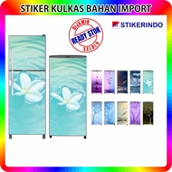 1 Door and 2 Door Refrigerator Stickers with Abstract Motif 6