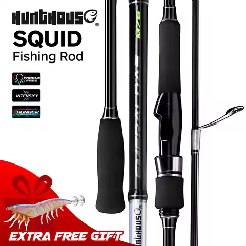 Hunthouse Squid Fishing Rod Egi Spinning Eging 2.29m 2.52m 2 Sections Carbon Fiber Octopus Cuttlefis