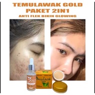 Package 2in1 Temulawak Gold Cream Original Import+Temulawak Gold Dark Spot Serum 20ml Ori