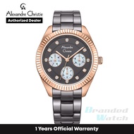 [Official Warranty] Alexandre Christie 2B19BFBRGGR Women's Black Dial Stainless Steel Steel Strap Watch