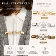 New Vintage Pearl Sweater Clip Set for Women Shawl Cardigan and Scarf Clip Dress Waist Cinch Clip Fi