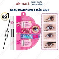 Keo Hai đầu Mascara 4in1 MLEN DIARY CHÍNH HÃNG KEO Kết Hợp Dung Dịch Tẩy Keo Tiết Kiệm Thời Gian Cho