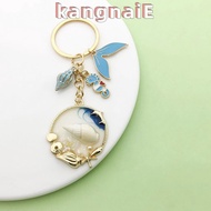 KANGNAI Key Ring, Zinc Alloy Shiny Pendant Car Key Chain, High Quality Sea Horse Conch Durable Marine Animal Pendant DIY Jewelry Decorate