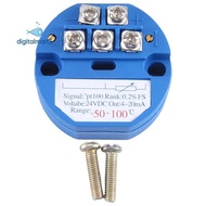 RTD PT100 Temperature Transmitter Module Thermal Resistance -50-100°C DC24V Output 4-20MA  Easy to U